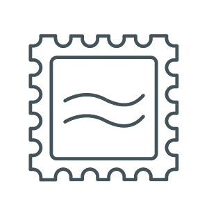A postage stamp.
