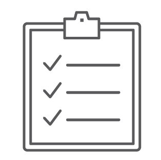A clipboard with a checklist.